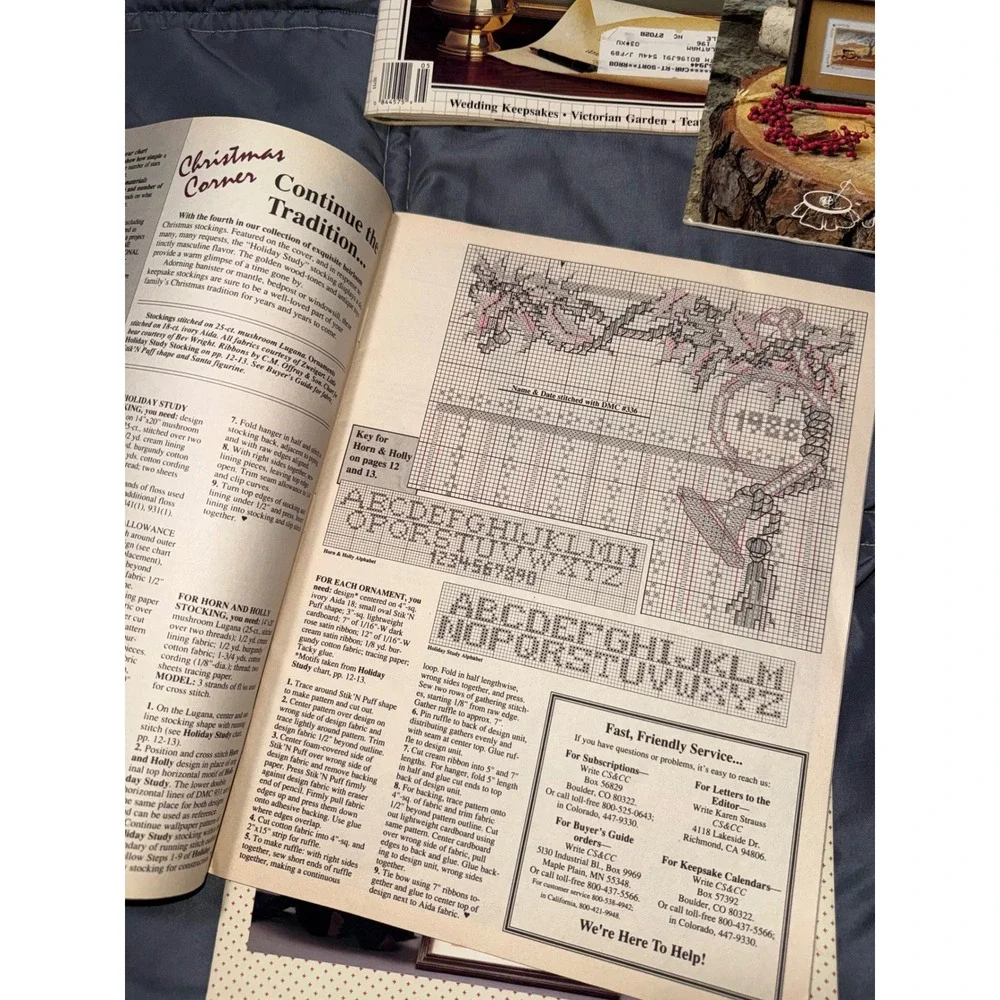 Vintage Cross Stitch Pattern Book Lot Country Crafts Life Is A Zoo 1980s 3pc